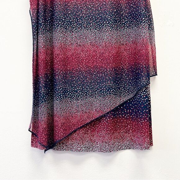 Catherines Mesh Keyhole Polka Dot Gradient Horizontal Stripe Tank, Sz 0X (14/16) - Picture 4 of 11